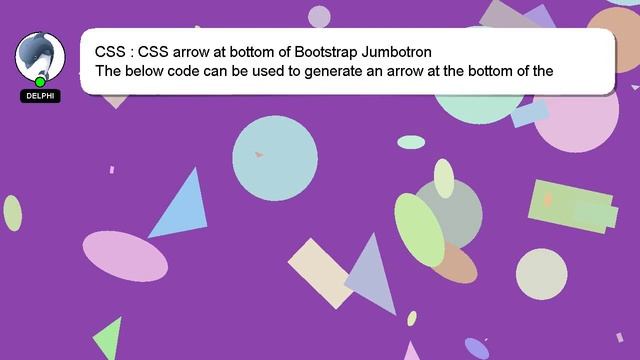 CSS : CSS arrow at bottom of Bootstrap Jumbotron смотреть онлайн