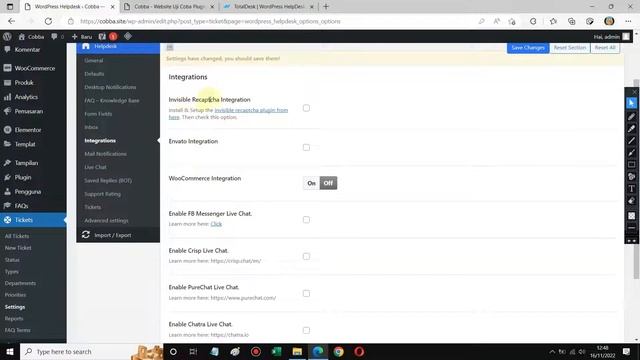 TotalDesk - Tutorial Install & Setting Plugin Live Chat & Ticket System Wordpress смотреть онлайн