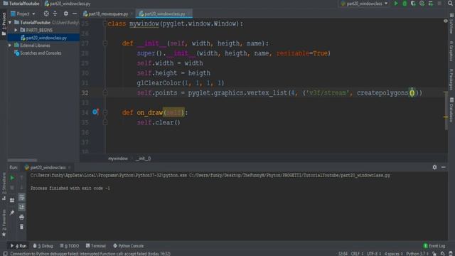 Python tutorial 2019 #20 PYGLET WINDOW CLASS смотреть онлайн