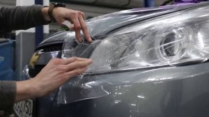 Фары в антигравийную пленку своими руками