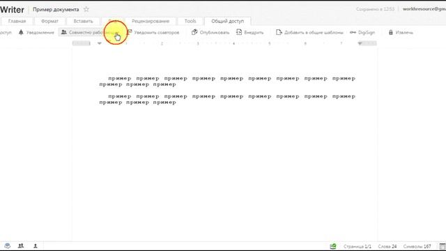 2.8 Zoho Writer "Общий доступ" смотреть онлайн