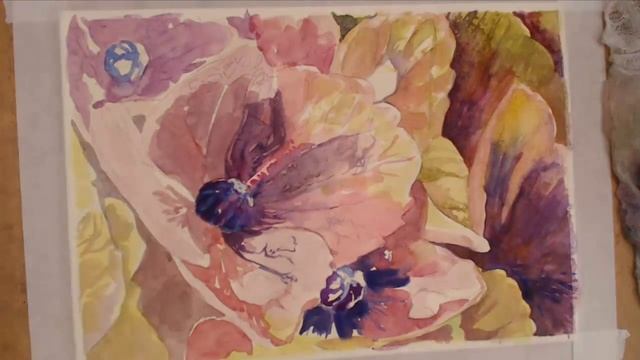 Как нарисовать розовую гортензию (акварелью) смотреть онлайн