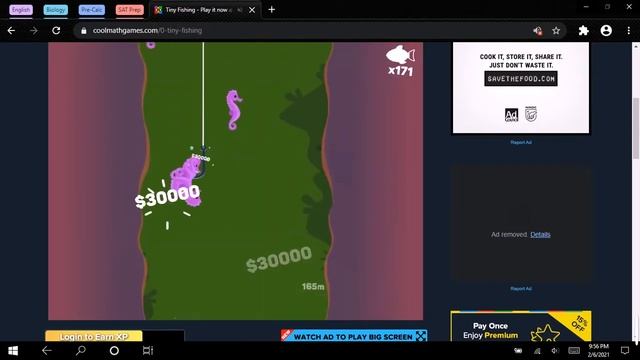 Tiny Fishing (Cool Math Games) ***WORLD RECORD*** смотреть онлайн