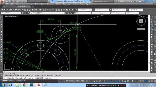 2D autocad 2017 Example смотреть онлайн
