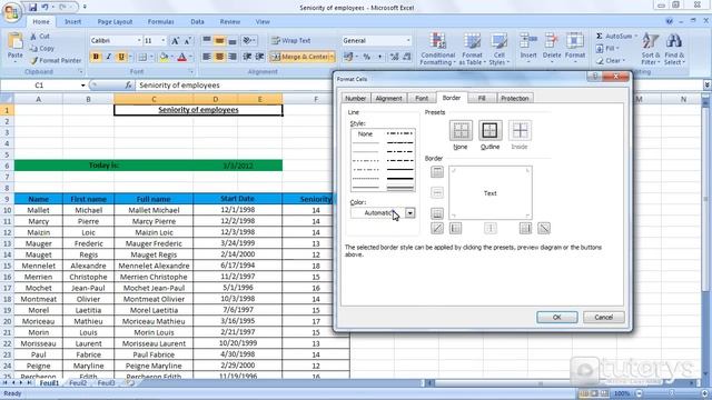 How to add borders with Excel 2007? смотреть онлайн
