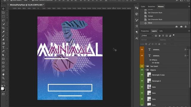 MinimalTutorial Video - How to create Minimal Party flyer template in Photoshop смотреть онлайн