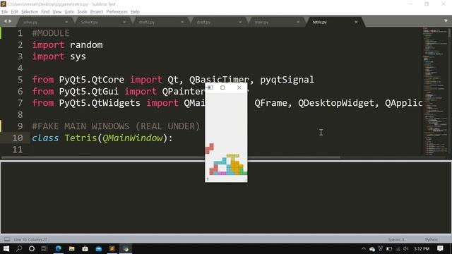 Python Game Tetris смотреть онлайн