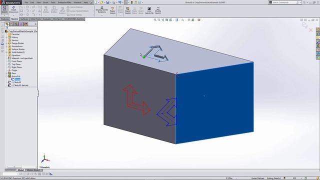 SOLIDWORKS Quick Tip - Copied and Derived Sketches смотреть онлайн
