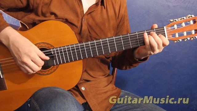 Как играть аккорды E и A7 Перебором 4 смотреть онлайн