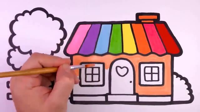How to draw a picture of a house / Как нарисовать картину дома смотреть онлайн