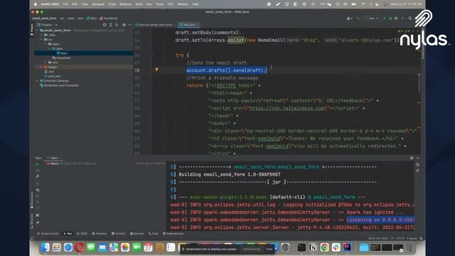 How to send an email with Java using form data | Coding with Nylas | Episode 11 смотреть онлайн