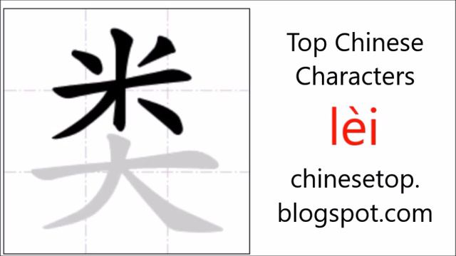 Chinese character 类 (lèi, category) with stroke order and pronunciation смотреть онлайн