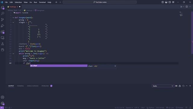 Hangman Simple Game in #python #tutorial смотреть онлайн