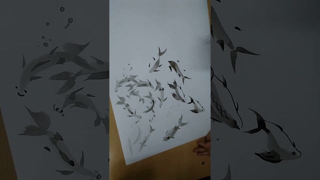 Китайская живопись у-син. Рисуем рыбок - 4 смотреть онлайн