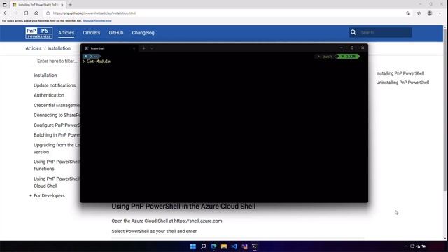 Installing PnP PowerShell смотреть онлайн