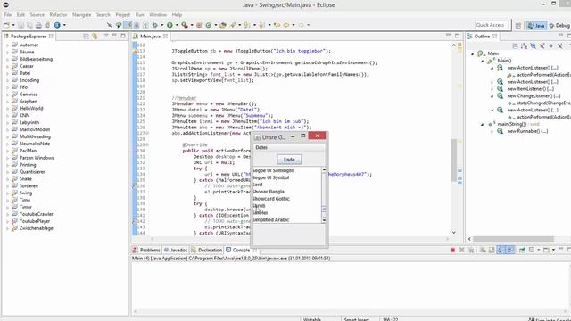 Java Swing Tutorial - ScrollPane, List und TextArea смотреть онлайн