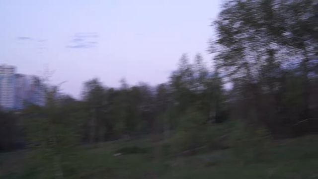 Закат весной на самой окраине Курска, небольшой фрагментик