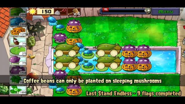 Plants vs Zombies 1 - 20 Flags Last Stand Endless Extreme Mode | 4 Cobs Strategy смотреть онлайн
