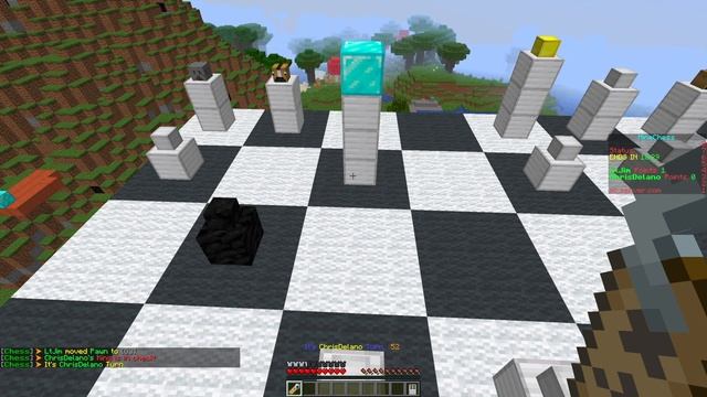 Play chess on a huge board in Minecraft with Mine Chess Plugin смотреть онлайн