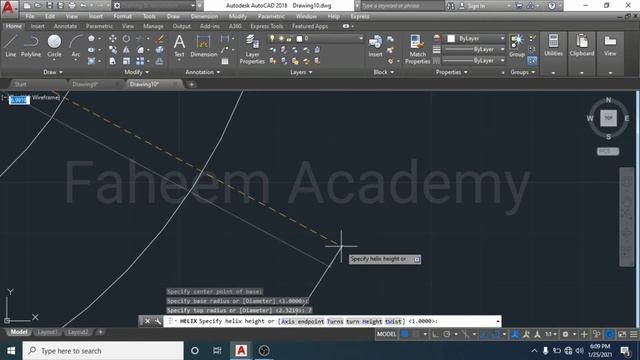 Autocad helix command complete tutorial | 2d Helix | смотреть онлайн