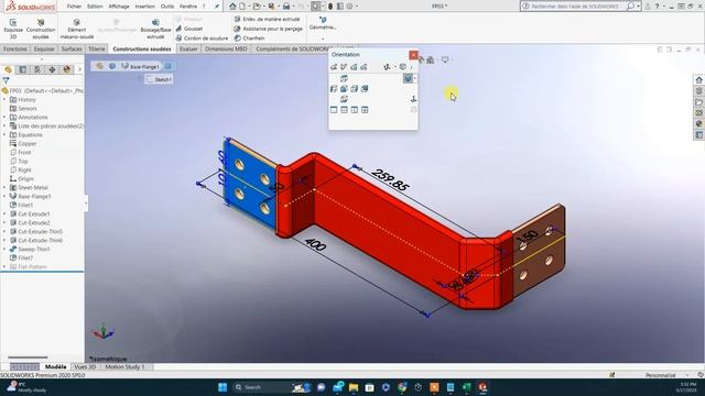Changer l'orientation des vues - SOLIDWORKS (dans une pièce et un assemblage) смотреть онлайн
