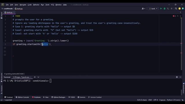 CS50 Python | Week 1 | Conditionals | Problem Set 1 | Home Federal Savings Bank смотреть онлайн