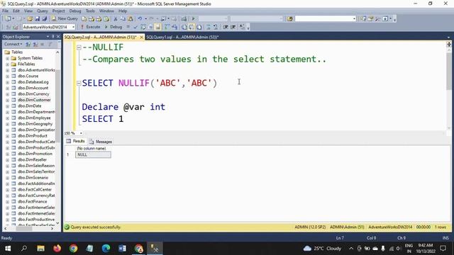 SQL SERVER||NULLIF Function in SQL and use case of NULLIF смотреть онлайн