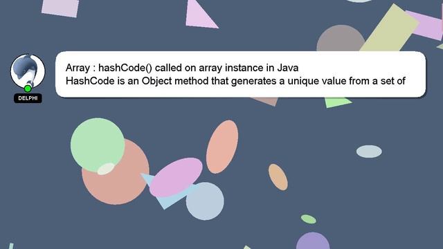 Array : hashCode() called on array instance in Java смотреть онлайн