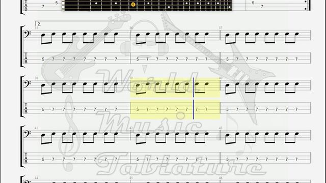 Deep Purple Black Night BASS GUITAR TAB смотреть онлайн