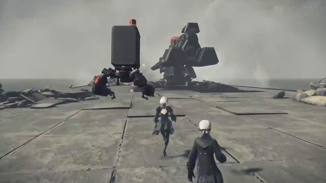 NieR: Automata English Walkthrough - Part 14: The Fate Of The World (7th Boss - Goliath EMP) смотреть онлайн