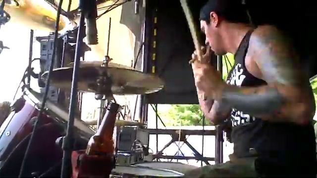 Drummer Mark "Meggers" Eggers with The Casualties at Vans Warped Tour 2010 смотреть онлайн