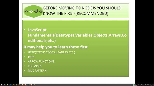 Prerequirements to learn node js [Part-6] смотреть онлайн
