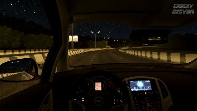 Opel Astra 2010 | NIGHT DRIVING | City Car Driving смотреть онлайн