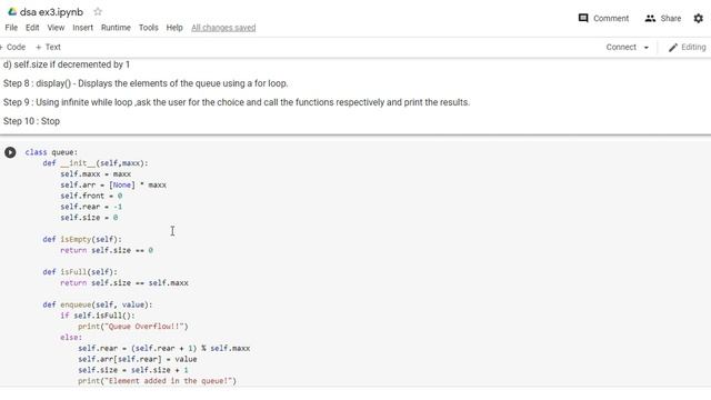 Data Structures and Algorithms Lab|| Ex-3 Array Implementation of queue ADT ||URK20CS2091 смотреть онлайн