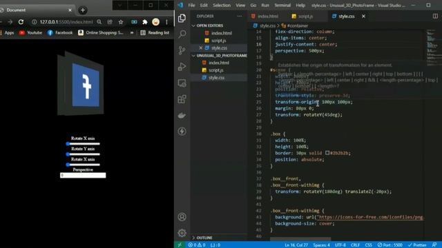Unusual CSS 3D Photo Frame | CSS | HTML | JAVASCRIPT смотреть онлайн