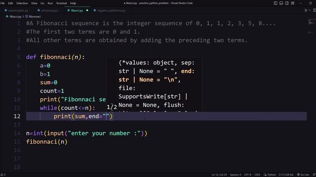 Fibonacci sequences in python? смотреть онлайн