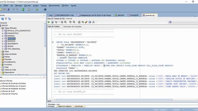 Backup y recuperacion tabla paciente Oracle смотреть онлайн