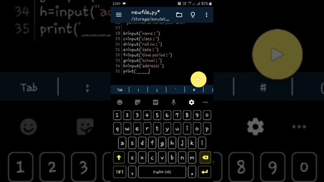 || python project 1 || applications for school leave|| on || pytroid 3 || @first code?? смотреть онлайн