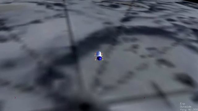 LRO-like orbit (Moon, polar)- space flight simulation смотреть онлайн