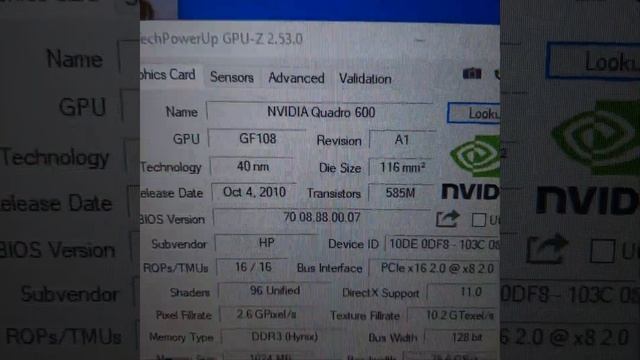 NVIDIA QUADRO 600 QUADRO600 1 GB GDDR3 128 Bit T1 Fadlan смотреть онлайн