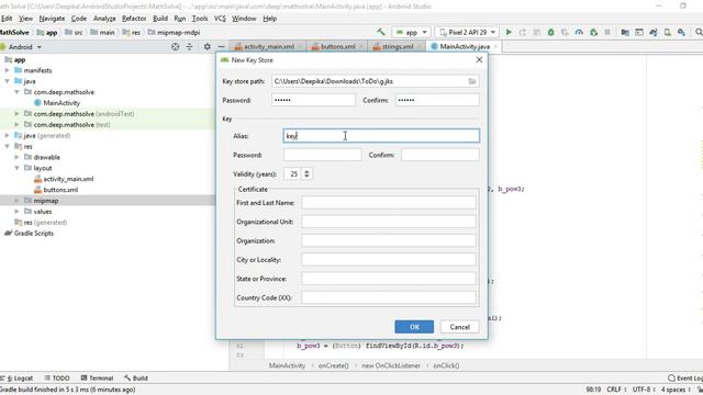 How to generate signed apk in android studio смотреть онлайн