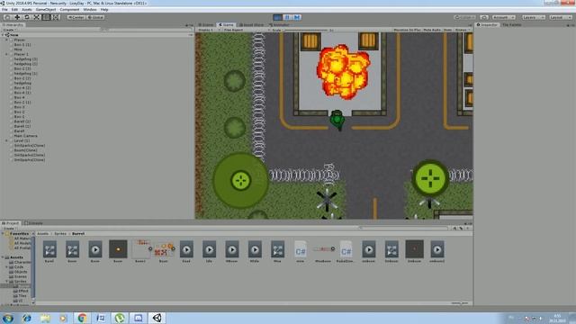 Стрелялка с видом сверху, Unity2D игры. версия 2 смотреть онлайн
