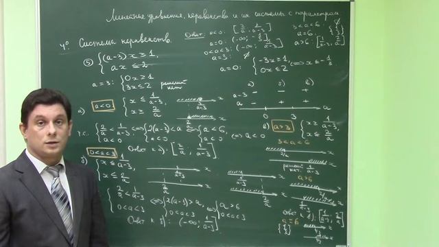 1. Линейные уравнения неравенства системы с параметром. Часть 2. смотреть онлайн