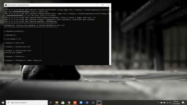 Run a WordCount example on Hadoop 3.3.0 windows 10 (step by step) смотреть онлайн