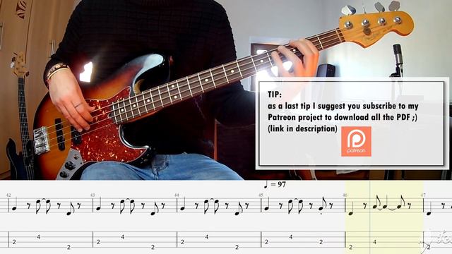 Linda Ronstadt - Blue Bayou BASS COVER + PLAY ALONG TAB + SCORE смотреть онлайн