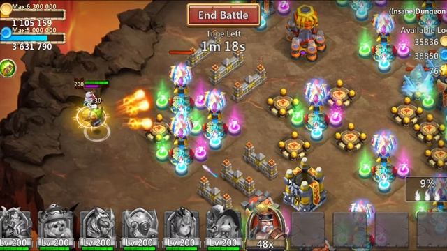 Insane Dungeon 6-8, Anubis Reigns, Castle Clash F2P - Кошмарное подземелье, Битва Замков смотреть онлайн