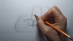 Как Нарисовать Трактор, пошагово, легко