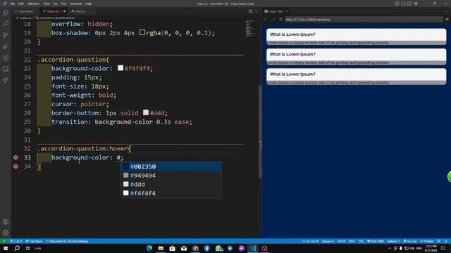Accordion (FAQ menu) Menu Using Html, Css and JavaScript. смотреть онлайн