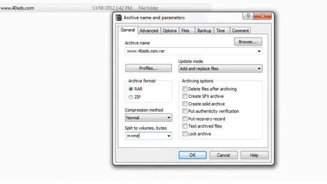 How To Split A Large File Into Several Small Files Using WinRar hem Back www.40ads.com смотреть онлайн