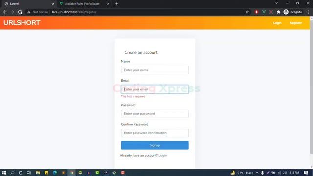 15 Signup Form Validation Frontend Laravel Vue.js URL Shortener | Laravel Vuejs | Coding Xpress смотреть онлайн
